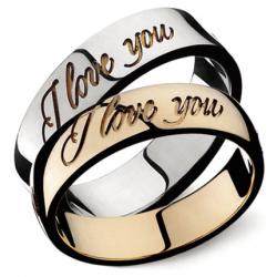 Купить Обручальное кольцо  I love you 