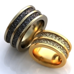 Купить Широкие обручальные кольца без камней 