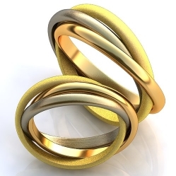 Купить Тройные обручальные кольца Тринити