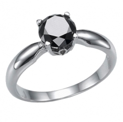 Купить Кольцо для помолвки с черным бриллиантом