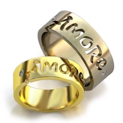 Купить Обручальные кольца Amore с бриллиантами