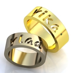 Купить Обручальные кольца Имя твое - любовь