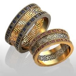 Купить Обручальные кольца со славянским орнаментом