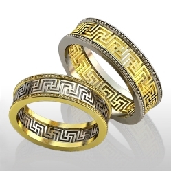 Купить Обручальные кольца со славянским орнаментом