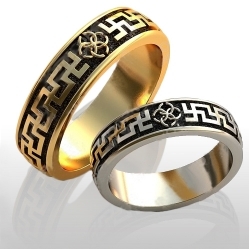Купить Славянские обручальные кольца с символом Свадебник