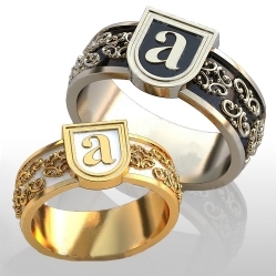 Купить Обручальные кольца Фамильные с эмалью