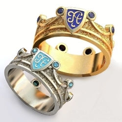 Купить Обручальные кольца с гербом семьи