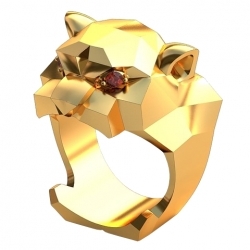 Купить Перстень с гранатами Злой тигр
