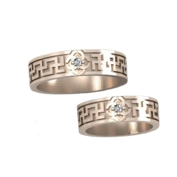 Купить Славянские обручальные кольца с символом Свадебник 