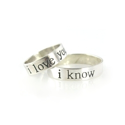 Купить Обручальные кольца Я люблю тебя - Я знаю