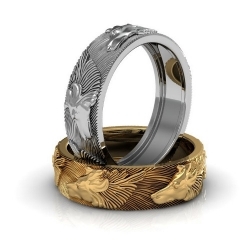 Купить Обручальные кольца Волки