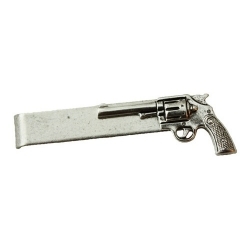 Купить Зажим для галстука из серебра Пистолет