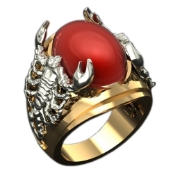 Купить Перстень с кораллом Скорпионы