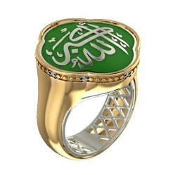 Купить Мусульманский перстень с эмалью